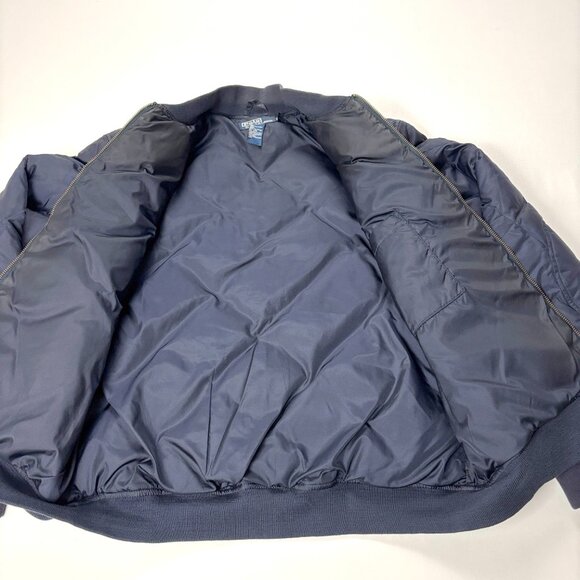 Vintage Polo Ralph Lauren Mens Diamond Quilted Down Jacket Sz M Blue - Picture 5 of 7